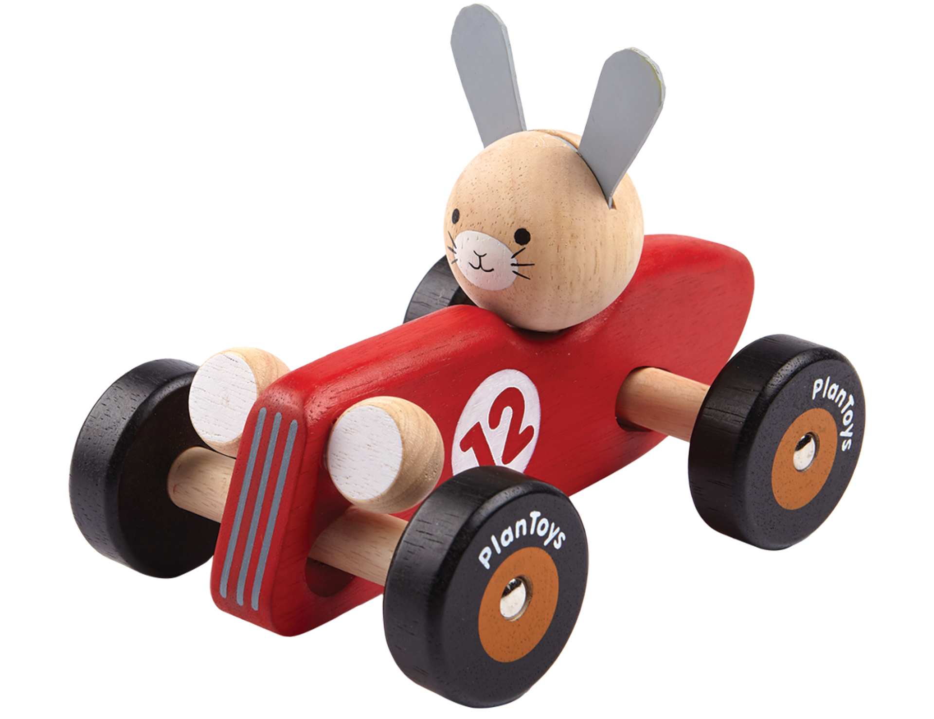 Plan Toys - Lapin au voiture de course