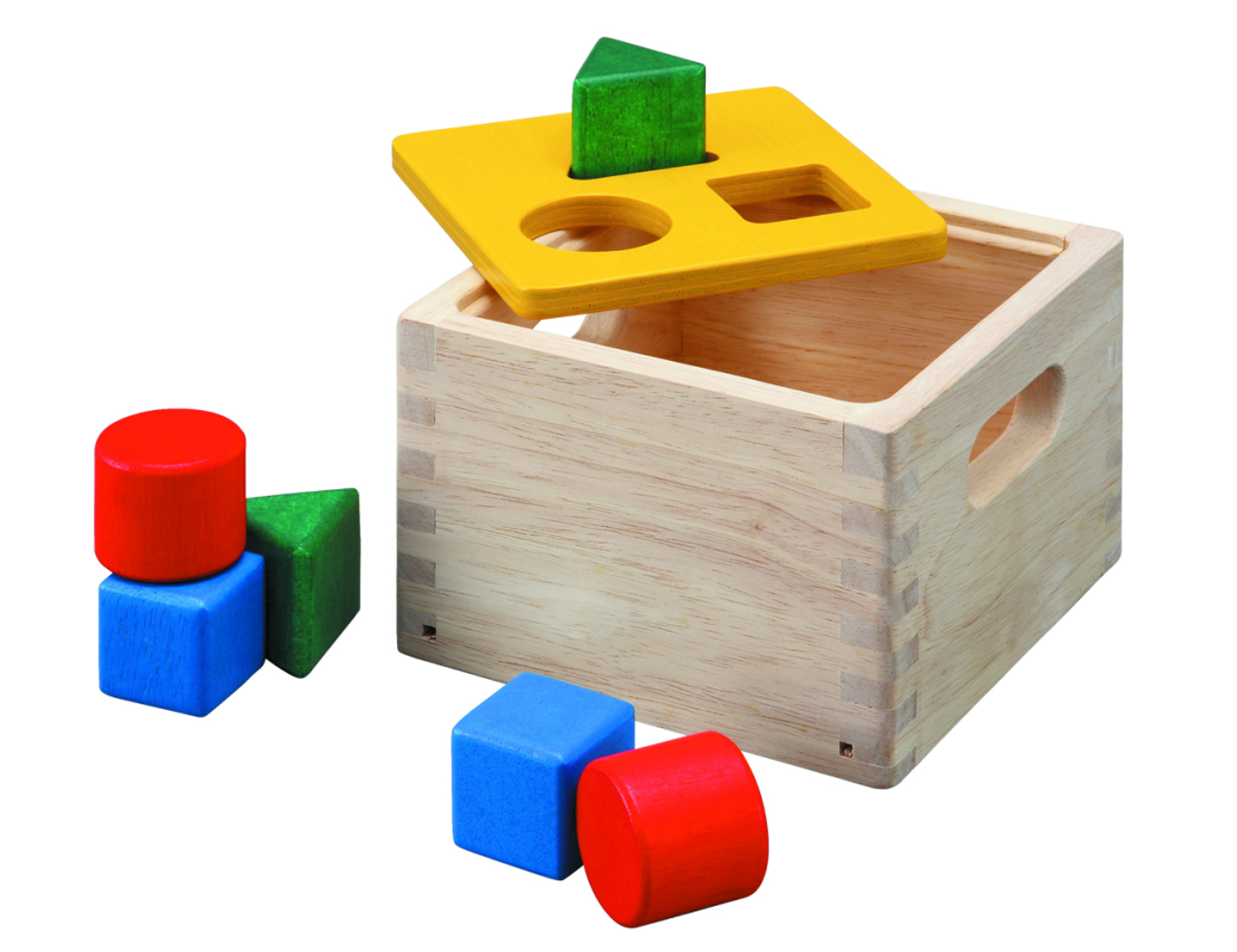 Boîte à formes géométriques Plantoys, jouets en bois