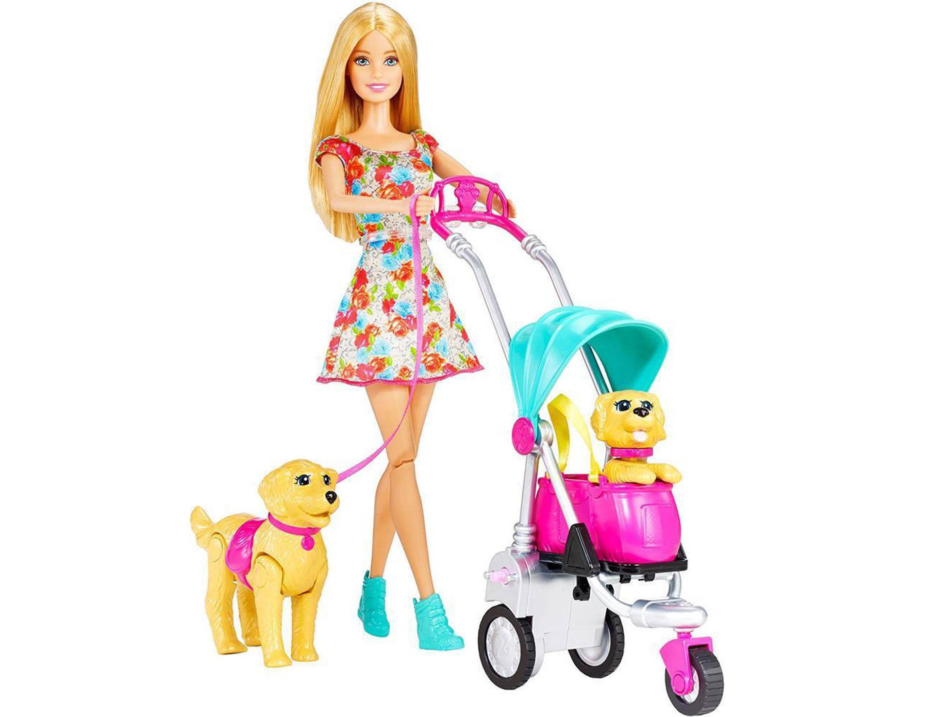 Barbie avec famille chien 