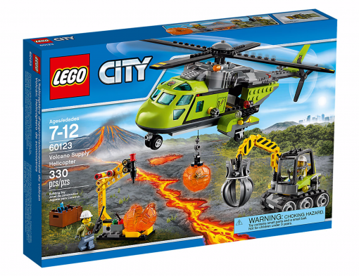 Lego L'hélicoptère d'approvisionnement du volcan