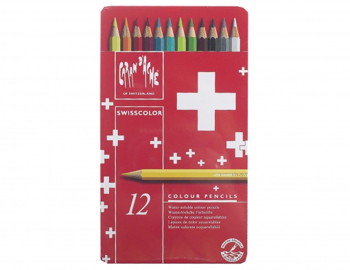 Caran d’Ache - Crayons couleur Swisscolor (12 PCES)