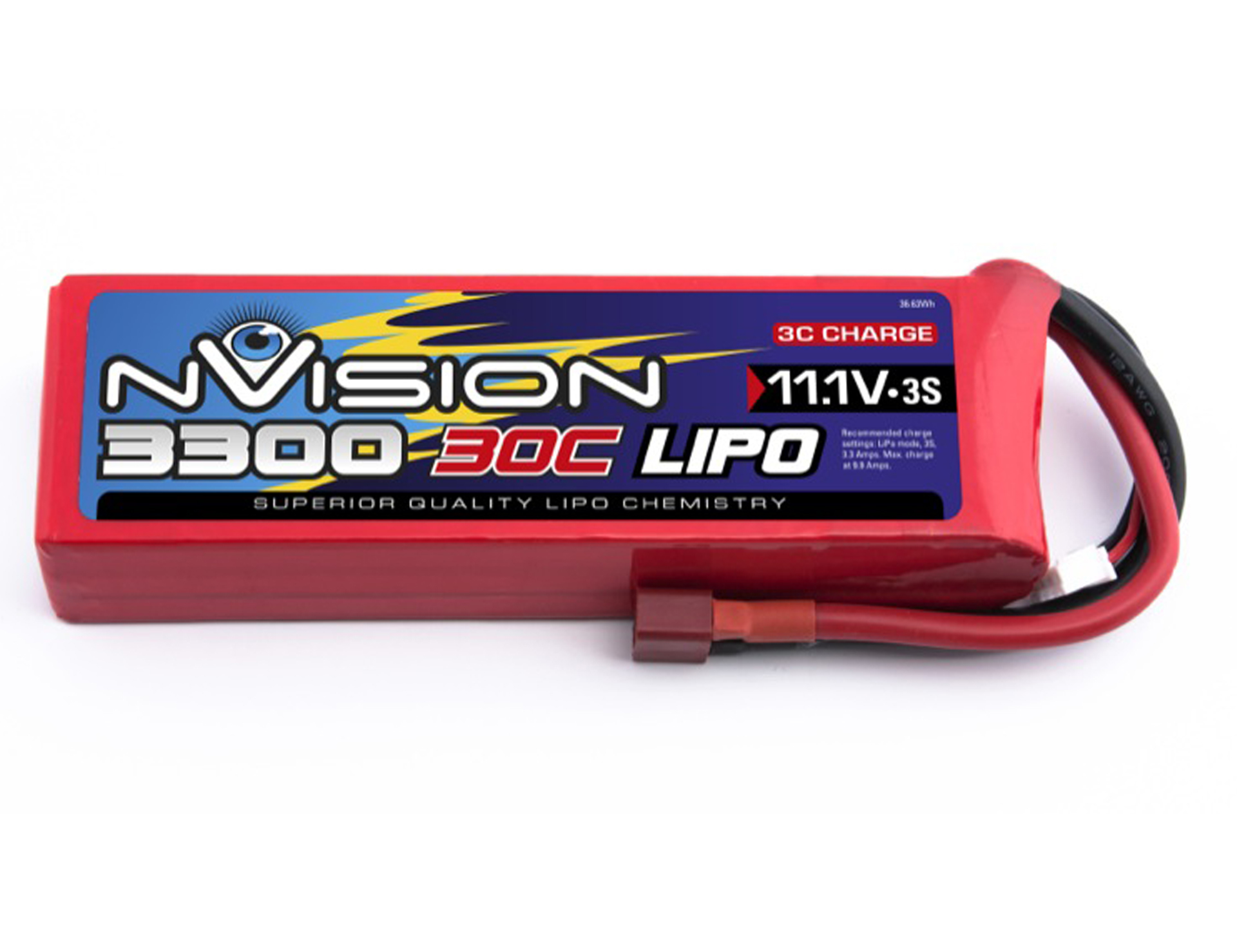 nVision - Batterie LiPo 3s 11,1V 3300 30C 