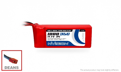 nVision - LiPo 1000mAh 3S 11.1V 35C (Deans plug)