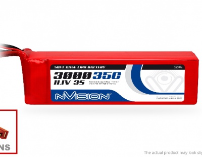 nVision - LiPo 3000mAh 3S 11.1V 35C (Deans plug)