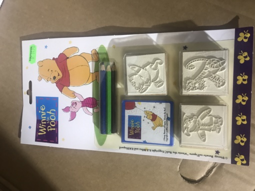 Timbre en bois et caoutchouc pour imprimer et colorier